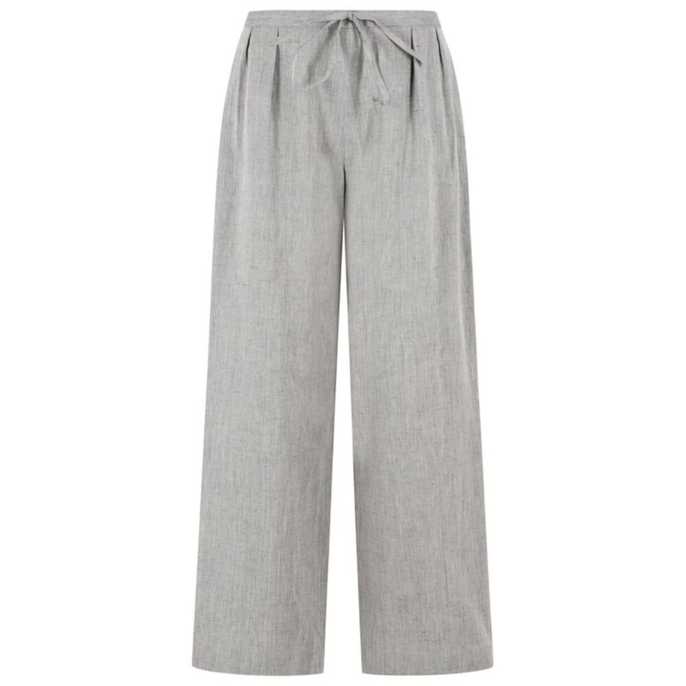 Loulou De Saison 'Clark' Grey Linen And Cotton Blend Pants Women
